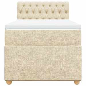 Box spring postel s matrací krémová 80 x 200 cm textil - obrázek 6