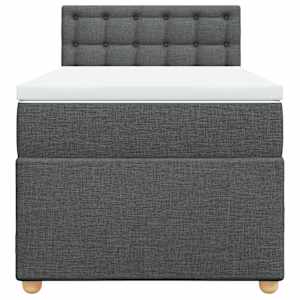 Box spring postel s matrací tmavě šedá 80 x 200 cm textil - obrázek 6