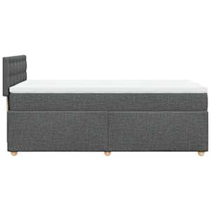 Box spring postel s matrací tmavě šedá 80 x 200 cm textil - obrázek 7