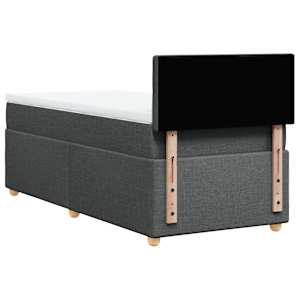 Box spring postel s matrací tmavě šedá 80 x 200 cm textil - obrázek 8