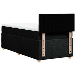 Box spring postel s matrací černá 80 x 200 cm textil - obrázek 8
