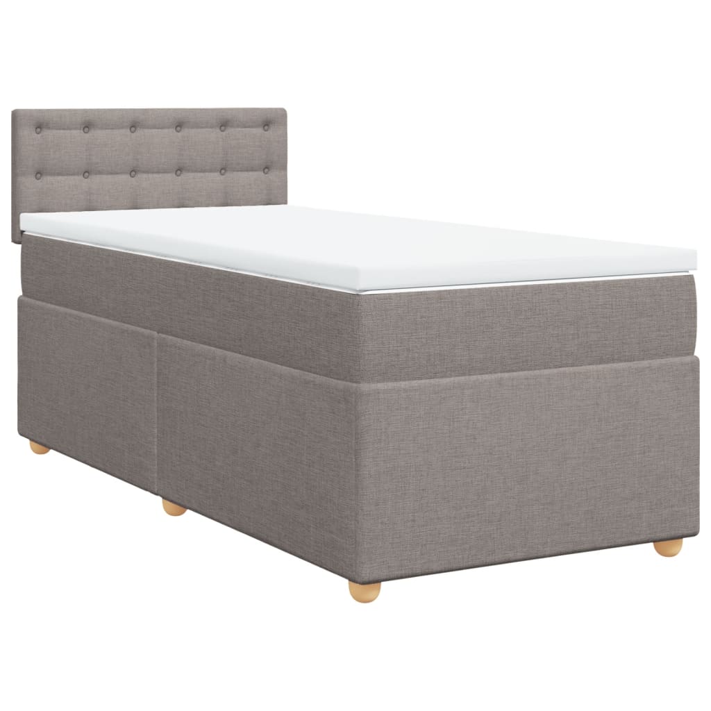 Thumbnail - vidaXL Boxspringbett mit Matratze Taupe 80x200 cm Stoff