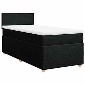Box spring postel s matrací černá 90x190 cm textil - obrázek 3