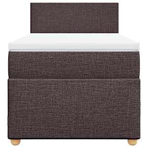 Box spring postel s matrací tmavě hnědá 90x190 cm textil - obrázek 6