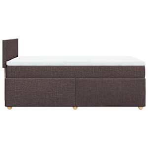Box spring postel s matrací tmavě hnědá 90x190 cm textil - obrázek 7