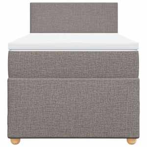 Box spring postel s matrací taupe 90x190 cm textil - obrázek 6