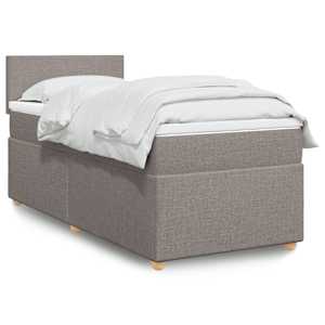 Box spring postel s matrací taupe 90x190 cm textil - obrázek 1