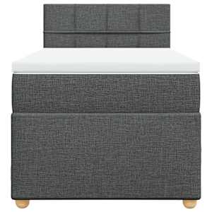 Box spring postel s matrací tmavě šedá 90x190 cm textil - obrázek 6
