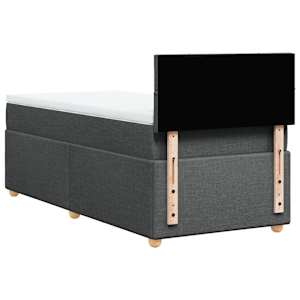 Box spring postel s matrací tmavě šedá 90x190 cm textil - obrázek 8