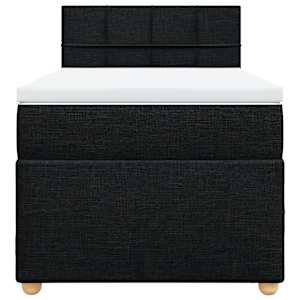 Box spring postel s matrací černá 90x190 cm textil - obrázek 6