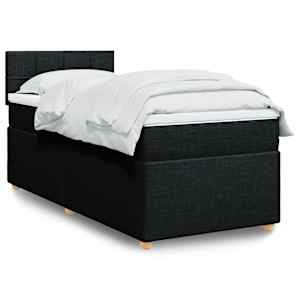 Box spring postel s matrací černá 90x190 cm textil - obrázek 1
