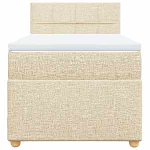 Box spring postel s matrací krémová 90x190 cm textil - obrázek 6