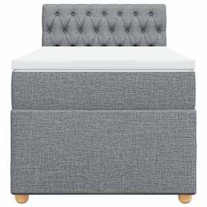 Box spring postel s matrací světle šedá 90x190 cm textil - obrázek 6