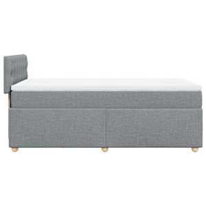 Box spring postel s matrací světle šedá 90x190 cm textil - obrázek 7