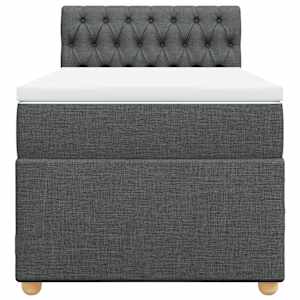 Box spring postel s matrací tmavě šedá 90x190 cm textil - obrázek 6