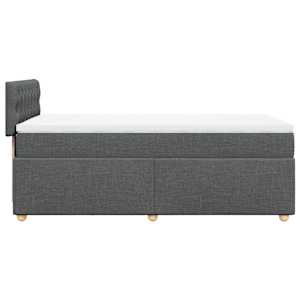 Box spring postel s matrací tmavě šedá 90x190 cm textil - obrázek 7