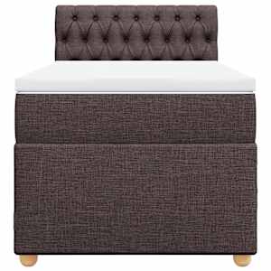 Box spring postel s matrací tmavě hnědá 90x190 cm textil - obrázek 6