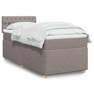 Box spring postel s matrací taupe 90x190 cm textil - obrázek 1