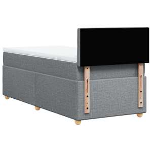 Box spring postel s matrací světle šedá 90x190 cm textil - obrázek 8