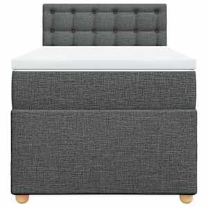 Box spring postel s matrací tmavě šedá 90x190 cm textil - obrázek 6