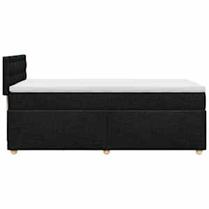 Box spring postel s matrací černá 90x190 cm textil - obrázek 7