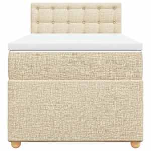 Box spring postel s matrací krémová 90x190 cm textil - obrázek 6