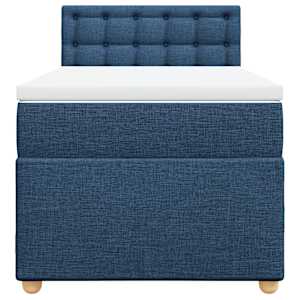 Box spring postel s matrací modrá 90x190 cm textil - obrázek 6