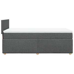 Box spring postel s matrací tmavě šedá 90x200 cm textil - obrázek 7