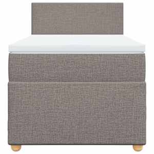 Box spring postel s matrací taupe 100 x 200 cm textil - obrázek 6