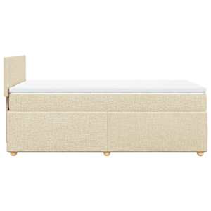 Box spring postel s matrací krémová 100 x 200 cm textil - obrázek 7