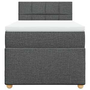 Box spring postel s matrací tmavě šedá 100 x 200 cm textil - obrázek 6