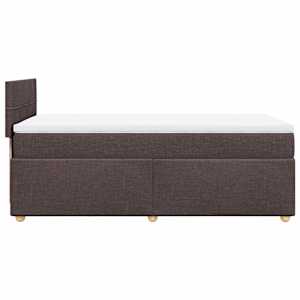 Box spring postel s matrací tmavě hnědá 100 x 200 cm textil - obrázek 7