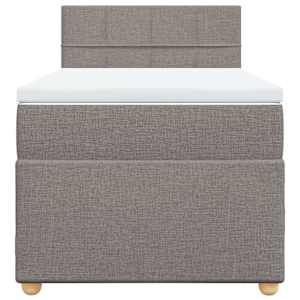 Box spring postel s matrací taupe 100 x 200 cm textil - obrázek 6