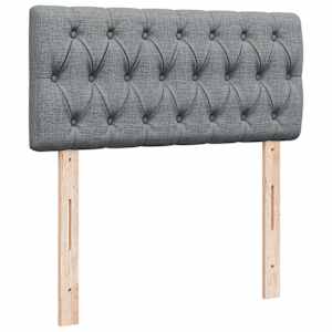 Box spring postel s matrací světle šedý 100 x 200 cm textil - obrázek 12