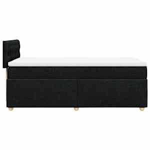 Box spring postel s matrací černá 100 x 200 cm textil - obrázek 7