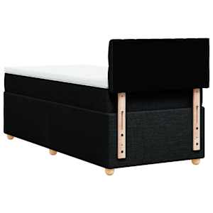 Box spring postel s matrací černá 100 x 200 cm textil - obrázek 8