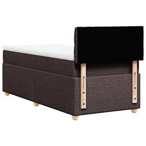 Box spring postel s matrací tmavě hnědá 100 x 200 cm textil - obrázek 8