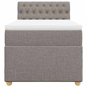 Box spring postel s matrací taupe 100 x 200 cm textil - obrázek 6