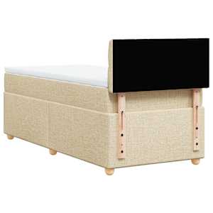 Box spring postel s matrací krémová 100 x 200 cm textil - obrázek 8