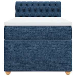 Box spring postel s matrací modrá 100 x 200 cm textil - obrázek 6