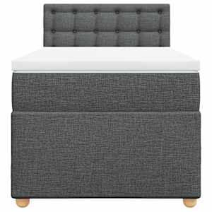 Box spring postel s matrací tmavě šedá 100 x 200 cm textil - obrázek 6