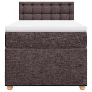 Box spring postel s matrací tmavě hnědá 100 x 200 cm textil - obrázek 6