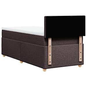 Box spring postel s matrací tmavě hnědá 100 x 200 cm textil - obrázek 8