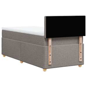Box spring postel s matrací taupe 100 x 200 cm textil - obrázek 8