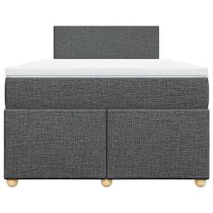 Box spring postel s matrací tmavě šedá 120x190 cm textil - obrázek 6