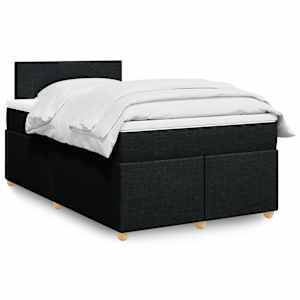 Box spring postel s matrací černá 120x190 cm textil - obrázek 1