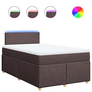 Box spring postel s matrací tmavě hnědá 120x190 cm textil - obrázek 2