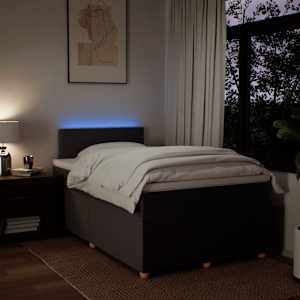 Box spring postel s matrací tmavě hnědá 120x190 cm textil - obrázek 5