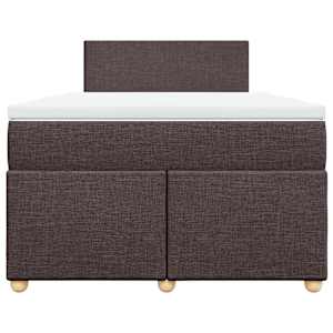 Box spring postel s matrací tmavě hnědá 120x190 cm textil - obrázek 6