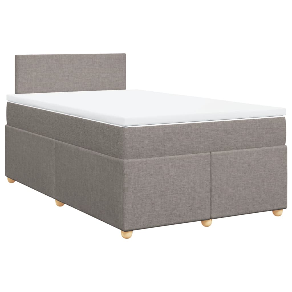 Thumbnail - vidaXL Boxspringbett mit Matratze Taupe 120x190 cm Stoff